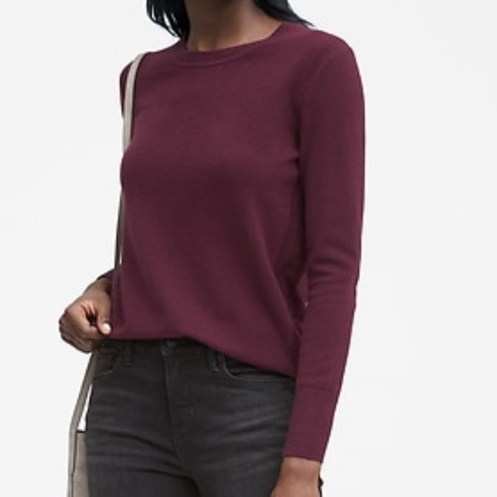 Banana Republic Italian Merino-Blend Crew-Neck Medium